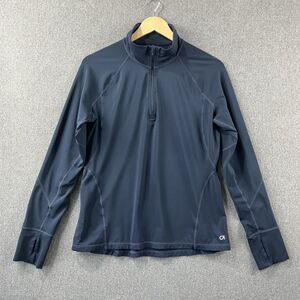 GapFit Women’s Large 1/2 Zip Athletic Pullover Navy Zip Pocket